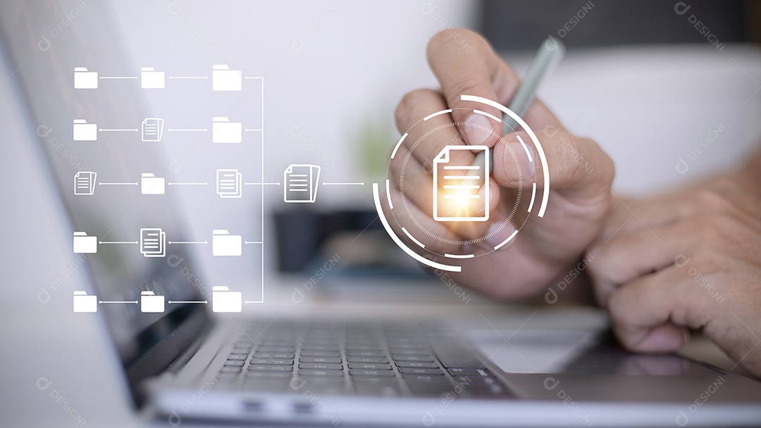 Sistema de gerenciamento de documentos (DMS) sendo configurado pelo consultor