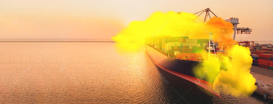 Foto do cenário Explosão de gás tóxico no porto de Aqaba, na Jordânia, Liqui