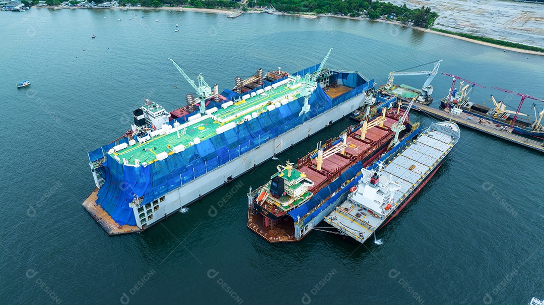 Estaleiro Carga Container Marítimo Porto Serviço de agenciamento de cargas logística e transporte. Depósito de envio internacional Porto personalizado para comércio de importação e exportação Transporte de fabricação de negócios