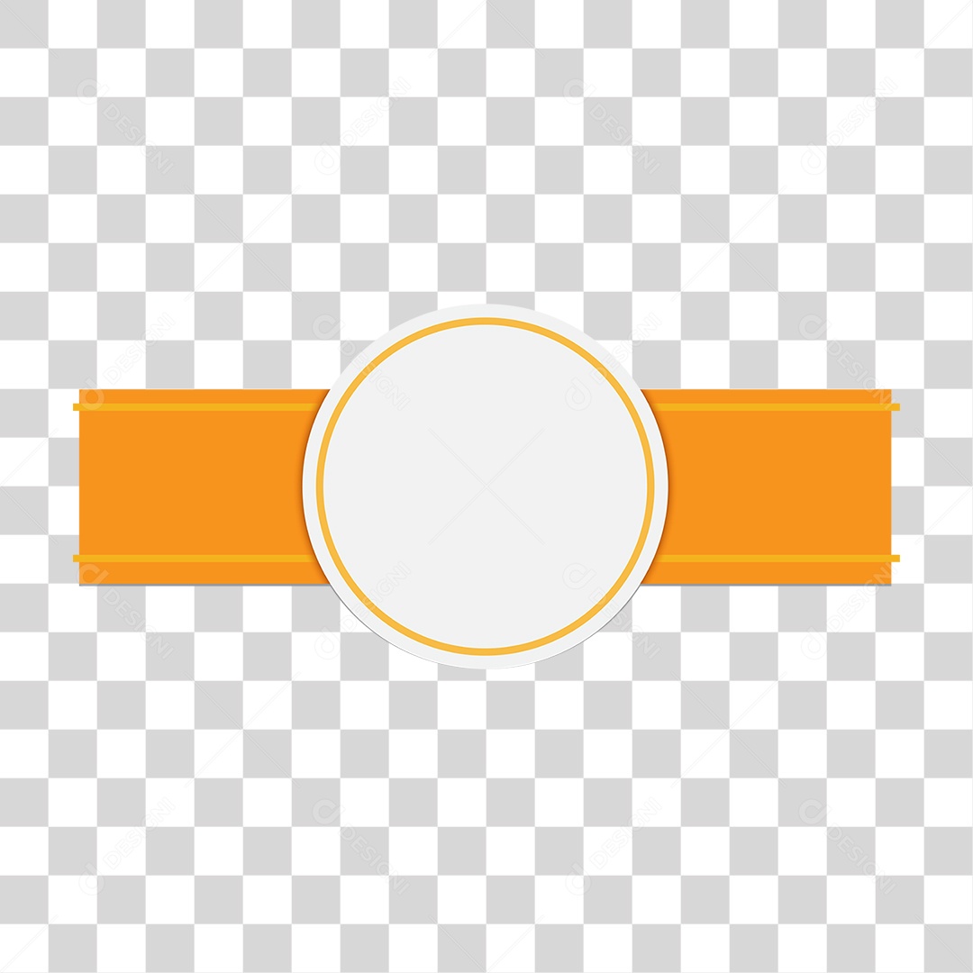 Ilustração 3D Fitas Laranjadas para Composição PNG Transparente