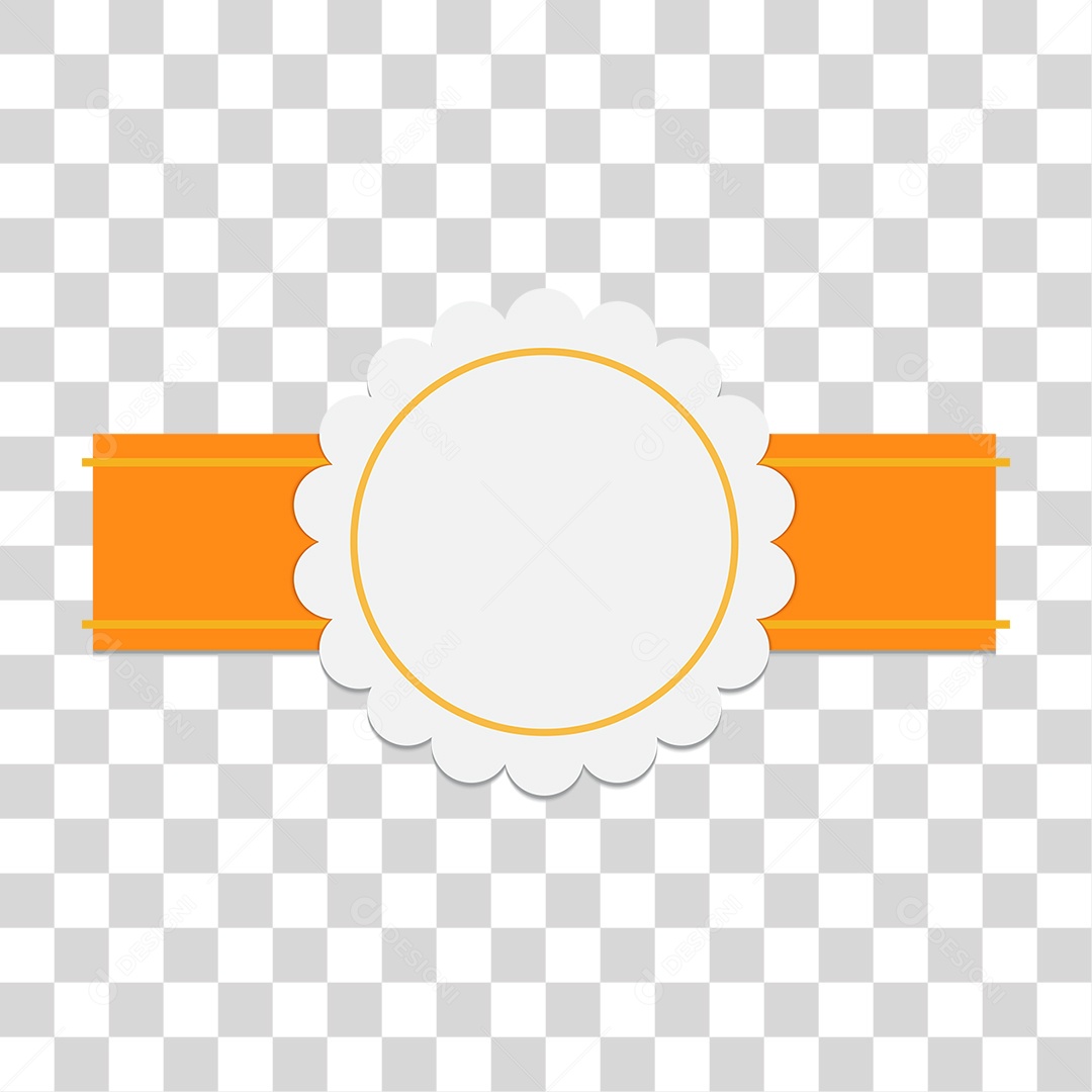 Ilustração 3D Fitas Laranjada para Composição PNG Transparente