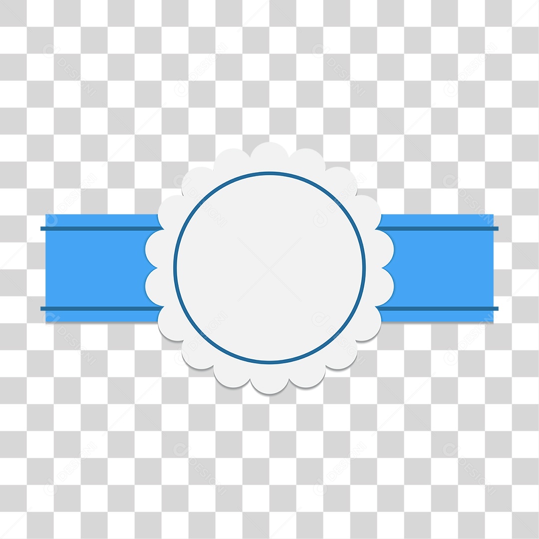 Ilustração 3D Fitas Azul para Composição PNG Transparente