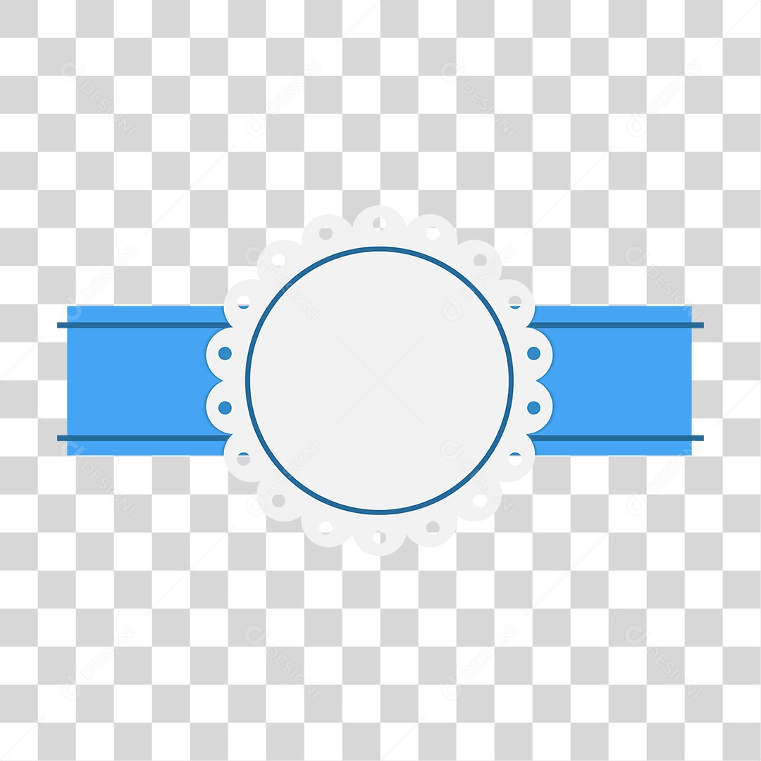 Ilustração 3D Fitas Azul para Composição PNG Transparente