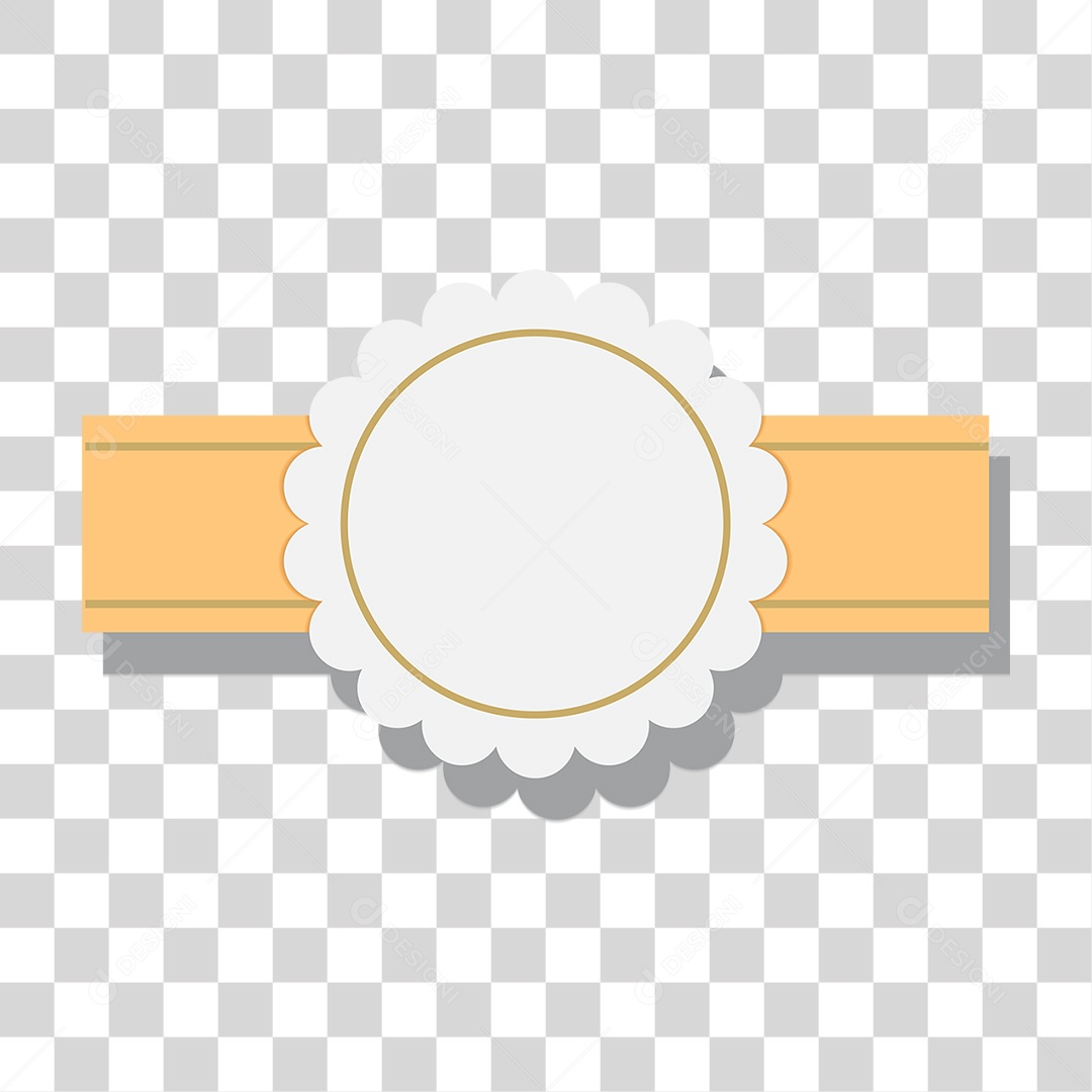 Ilustração 3D Fitas Douradas para Composição PNG Transparente