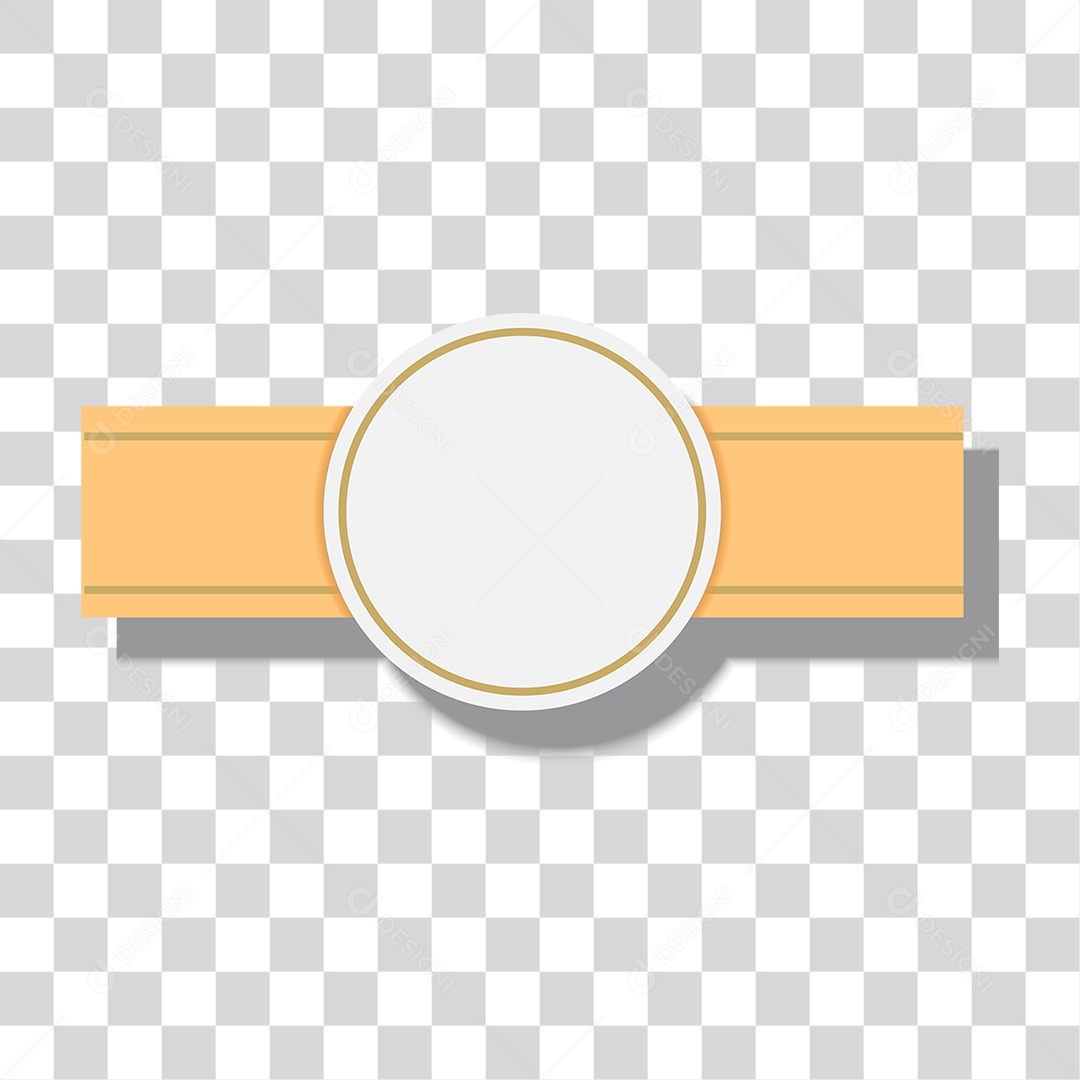 Ilustração 3D Fitas Douradas para Composição PNG Transparente