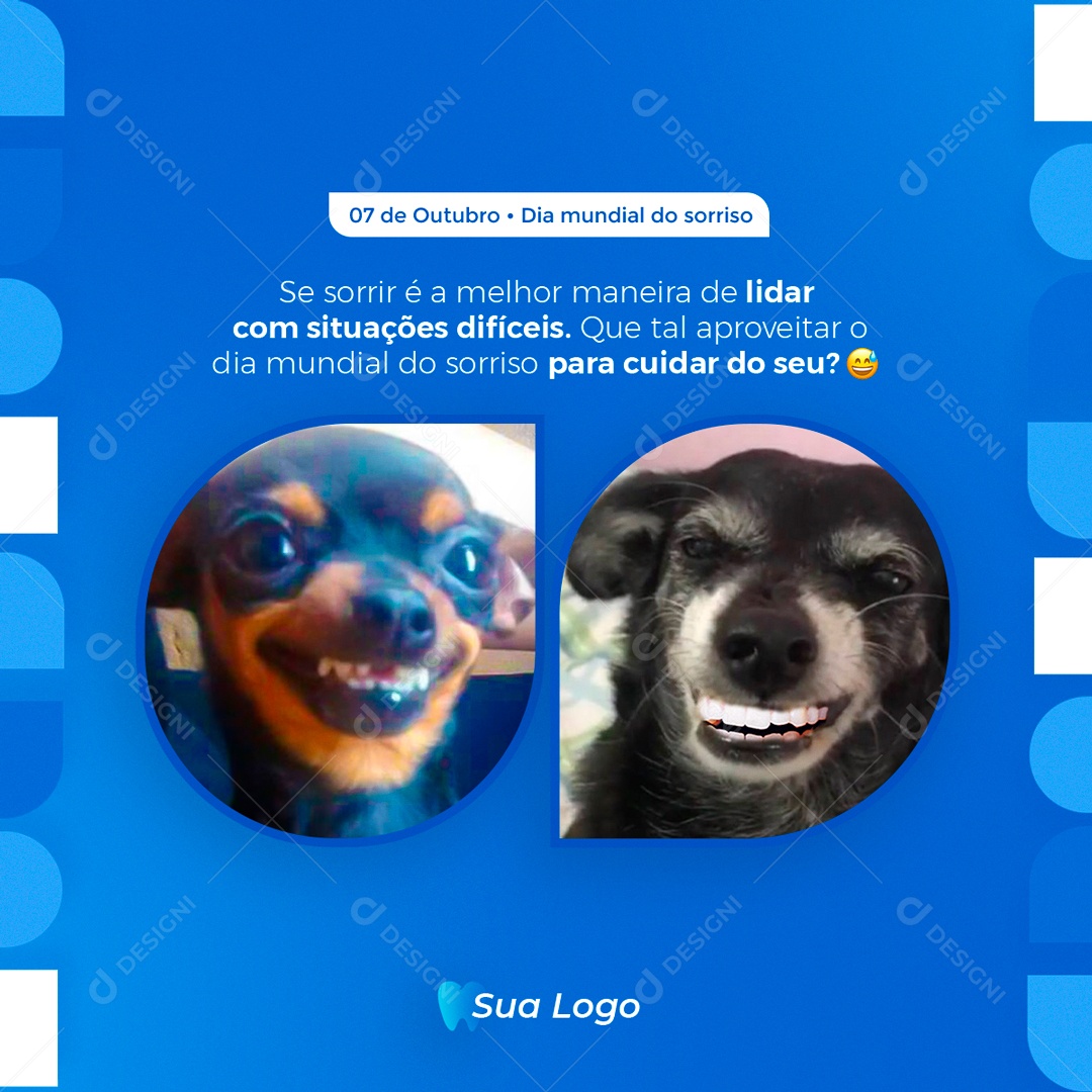 Social Media Dia do Sorriso 07 de Outubro PSD Editável