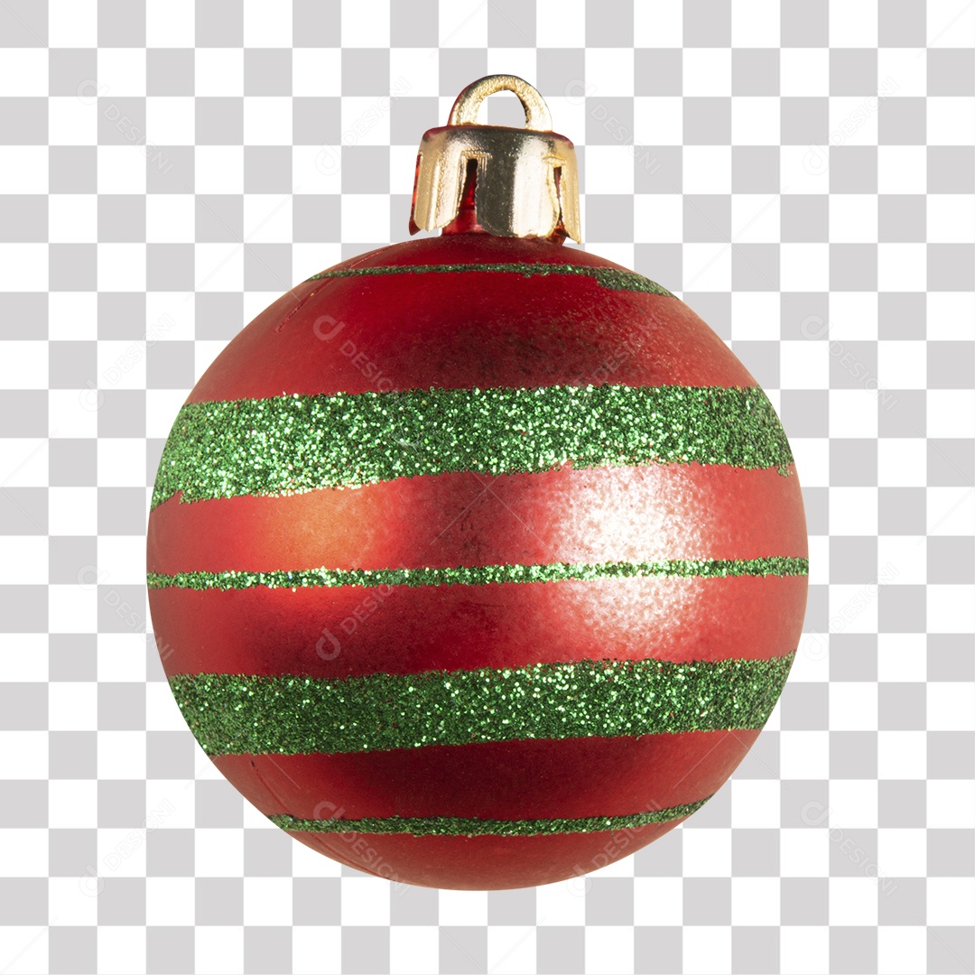 Bola natal vermelho PNG Transparente