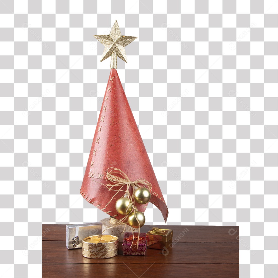 Árvore vermelha de natal luminária PNG Transparente