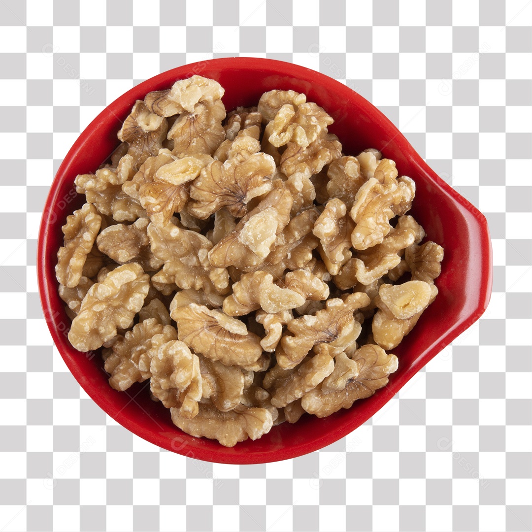 Nozes na tigela PNG Transparente