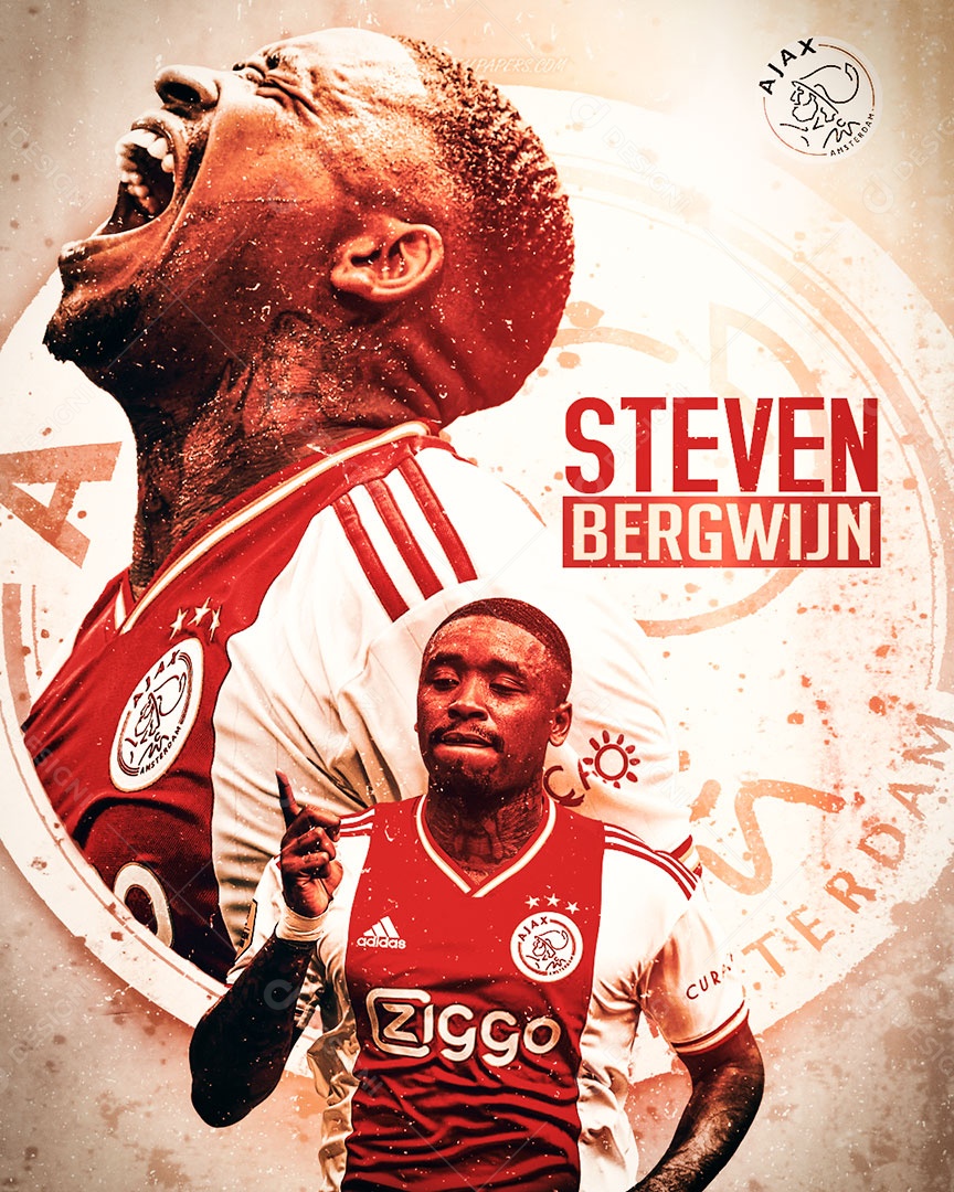 Social Media Jogador de Futebol Bergwijn PSD Editável