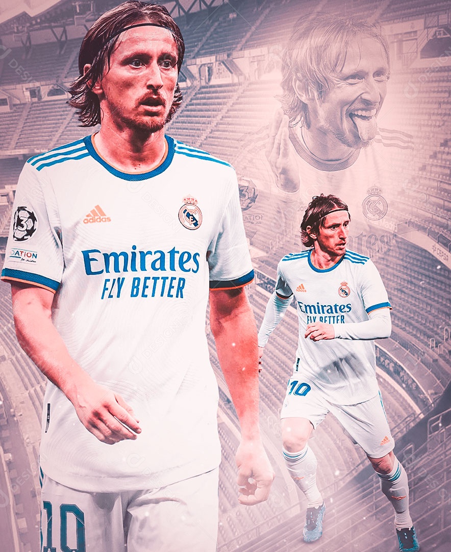 Social Media Jogador de Futebol Luka Modric PSD Editável