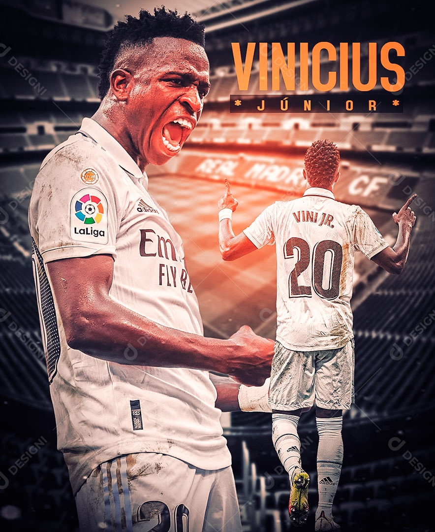 Social Media Jogador de Futebol Vini Jr Real PSD Editável