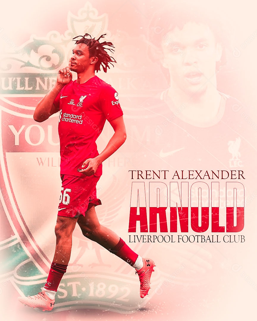 Social Media Flyer Jogador de Futebol Trent Alexander-Arnold PSD Editável