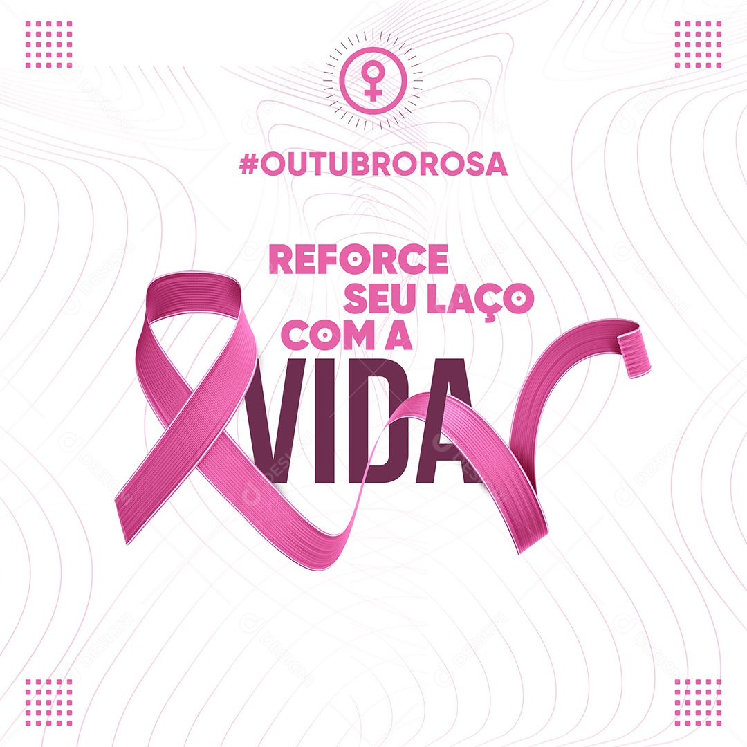 Reforce seu Laço com a Vida Outubro Rosa Social Media PSD Editável