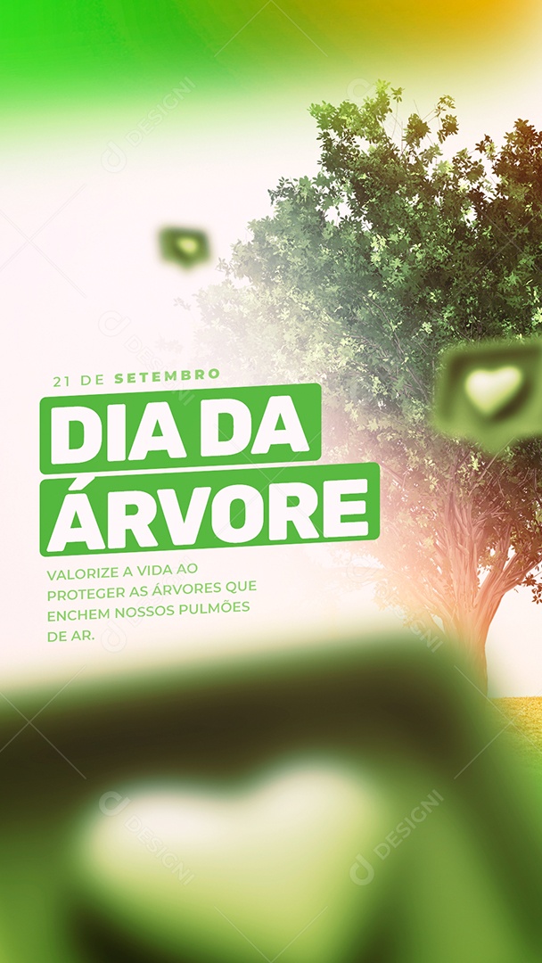 Story Valorize a Vida ao Proteger as Árvores que enchem nossos Pulmões de Ar Dia da Árvore Social Media PSD Editável