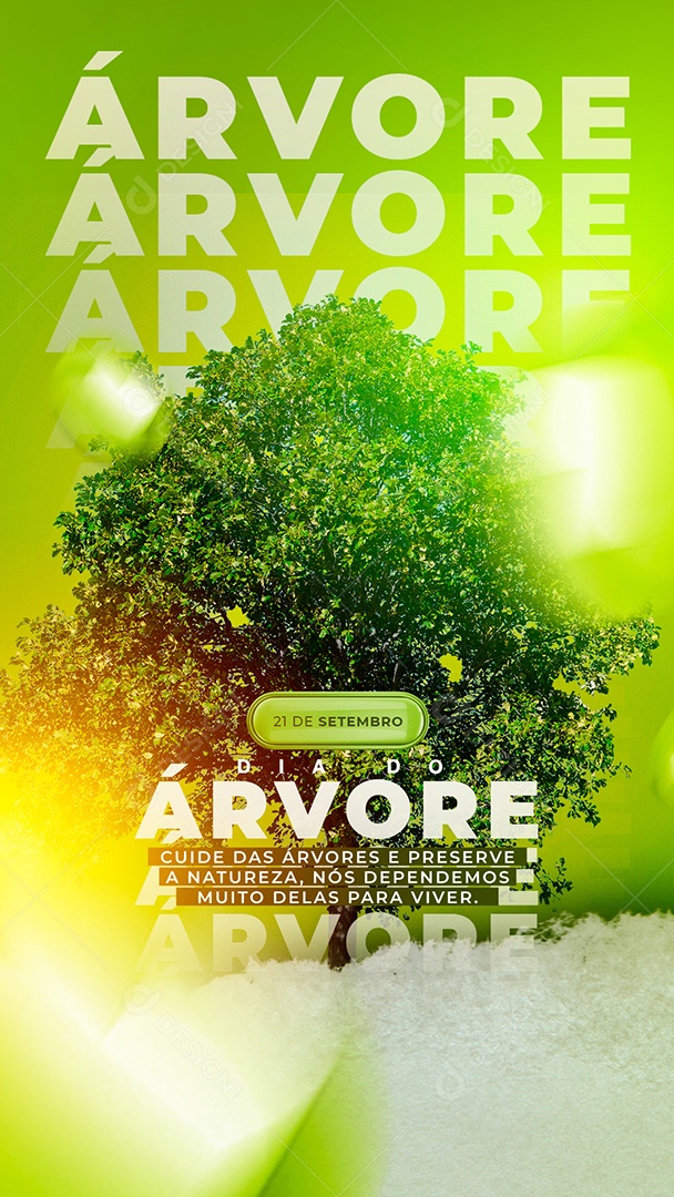 Story Cuide das Árvores e Preserve a Natureza Dia da Árvore Social Media PSD Editável