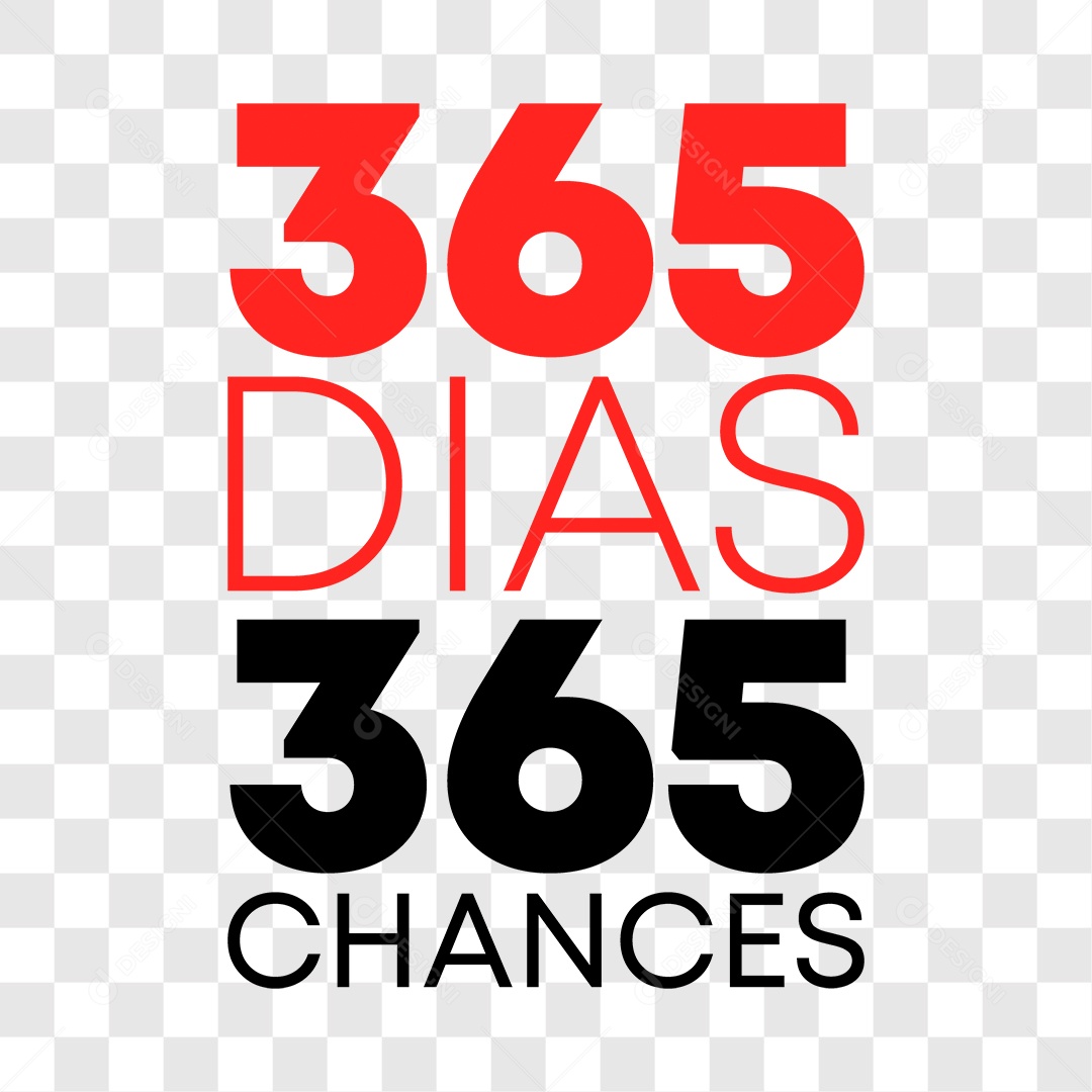 Lettering 365 Dia 365 Chances EPS + PNG