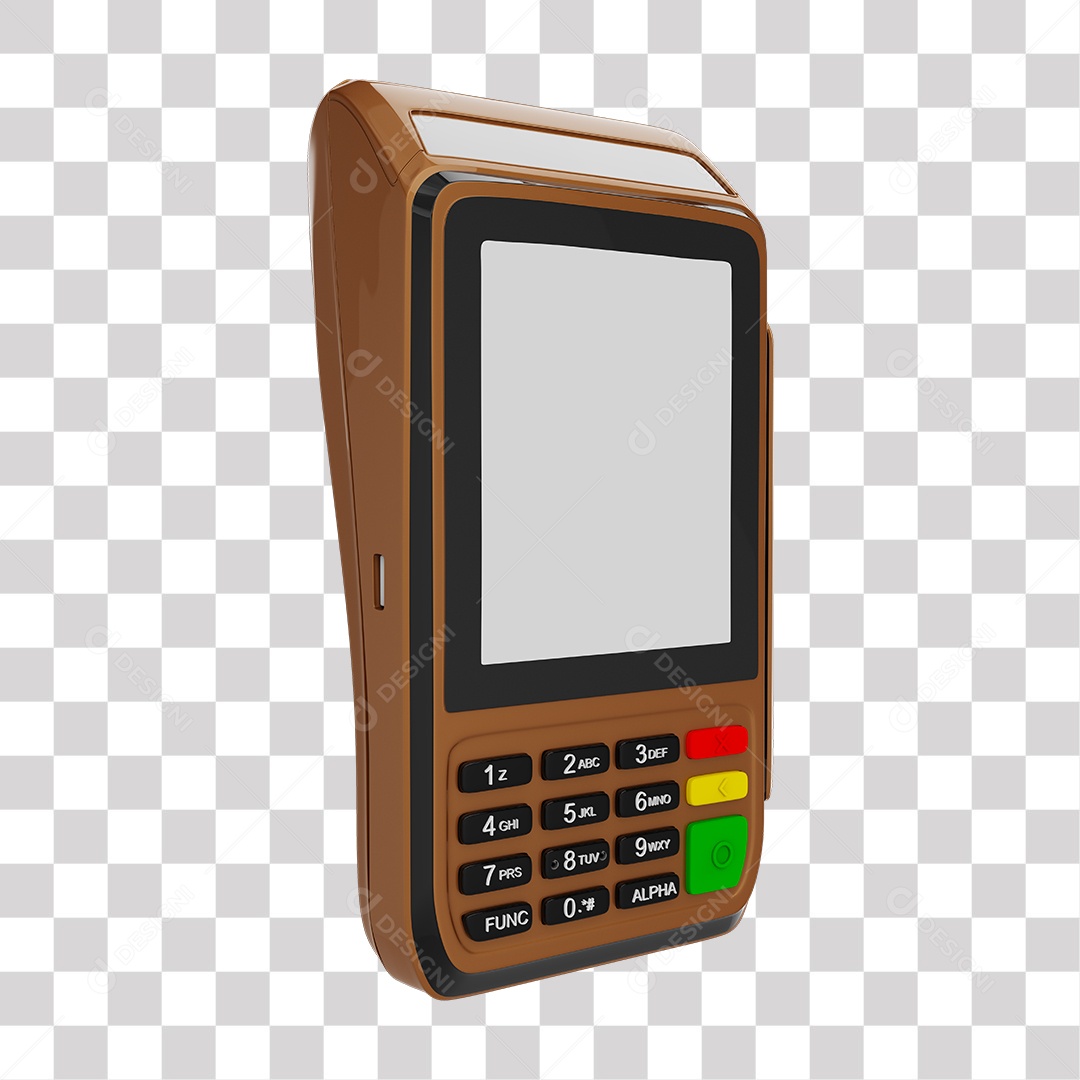 Elemento 3D Maquininha De Cartão Roxa PNG Transparente