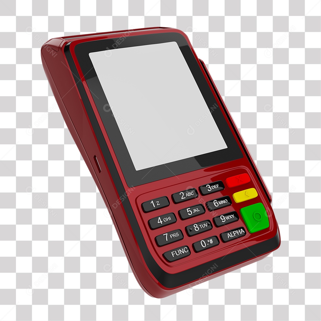 Elemento 3D Maquininha De Cartão Marrom PNG Transparente