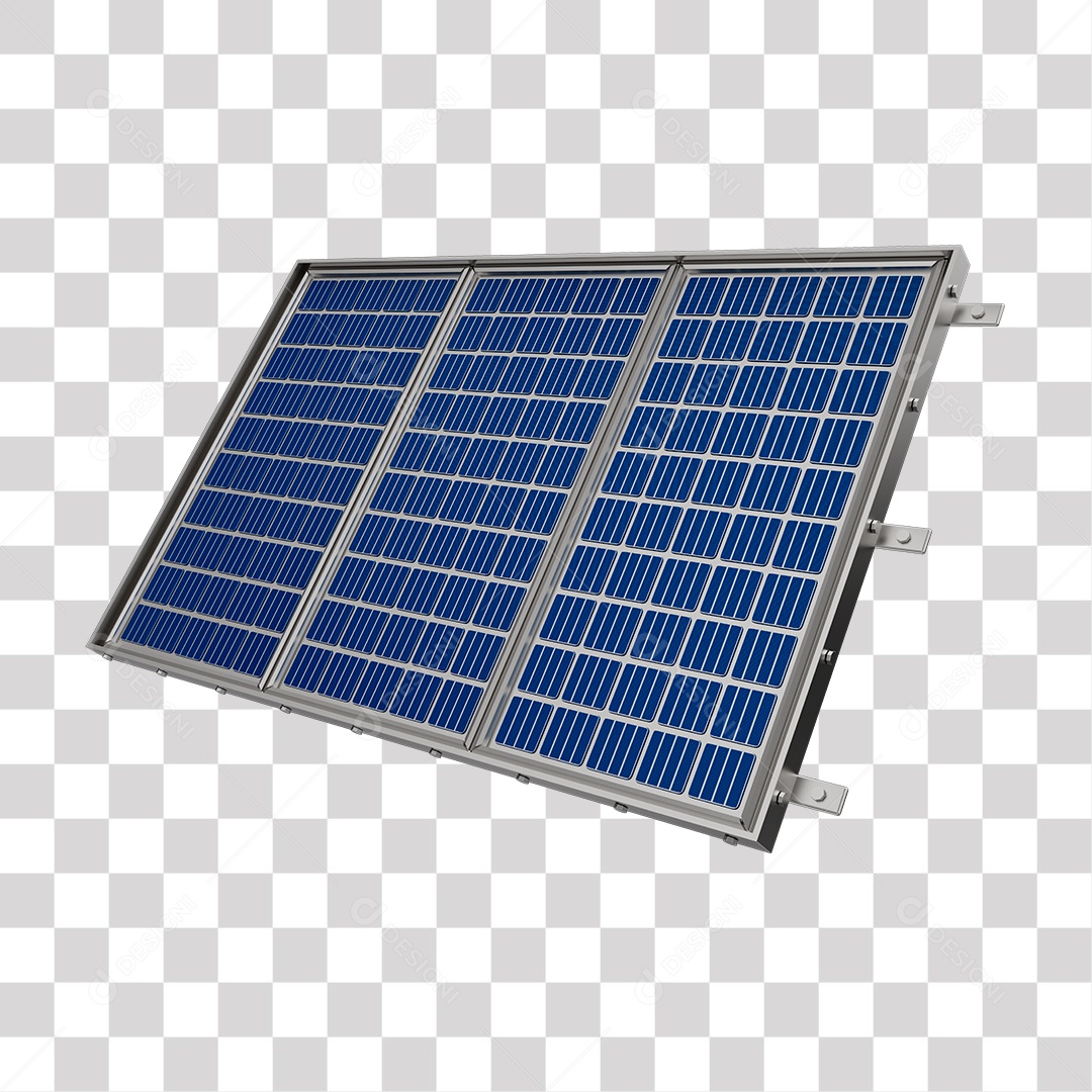 Painel Solar Ilustração 3D PNG Transparente