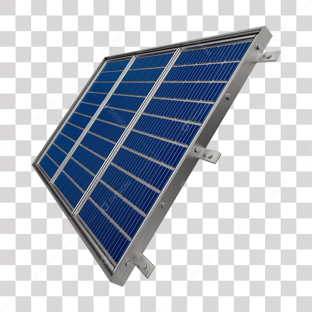 Painel Solar Ilustração 3D PNG Transparente