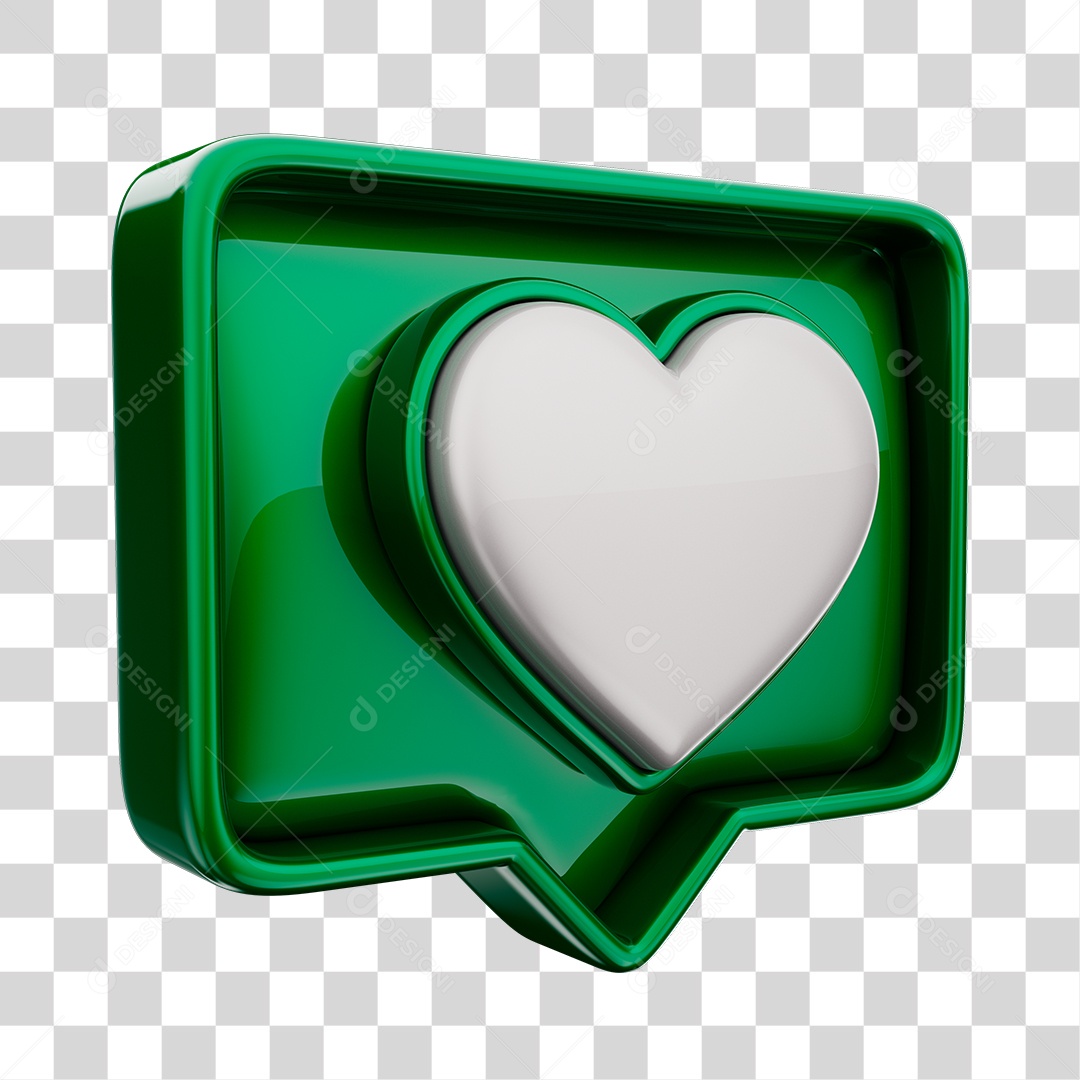 Emoji de Curtida 3D Verde Elemento Para Composição PNG Transparente