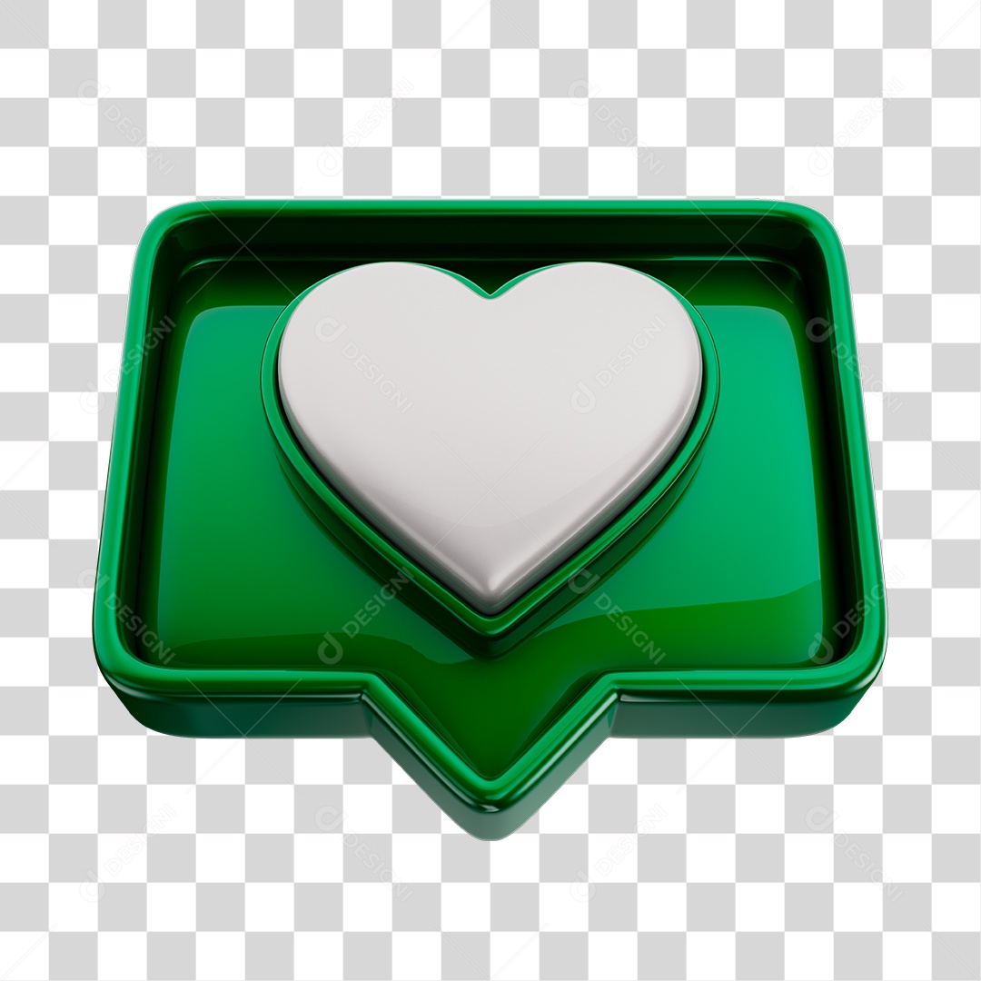 Emoji de Curtida 3D Verde Elemento Para Composição PNG Transparente