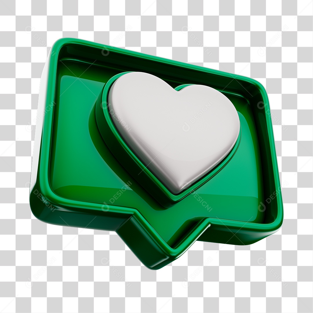 Emoji de Curtida 3D Verde Elemento Para Composição PNG Transparente