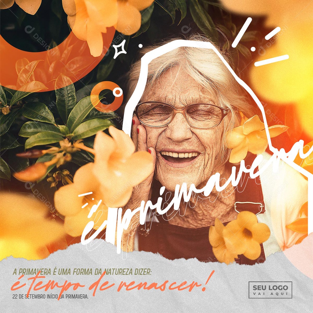 Bem Vinda Primavera Dia 22 De Setembro Social Media PSD Editável
