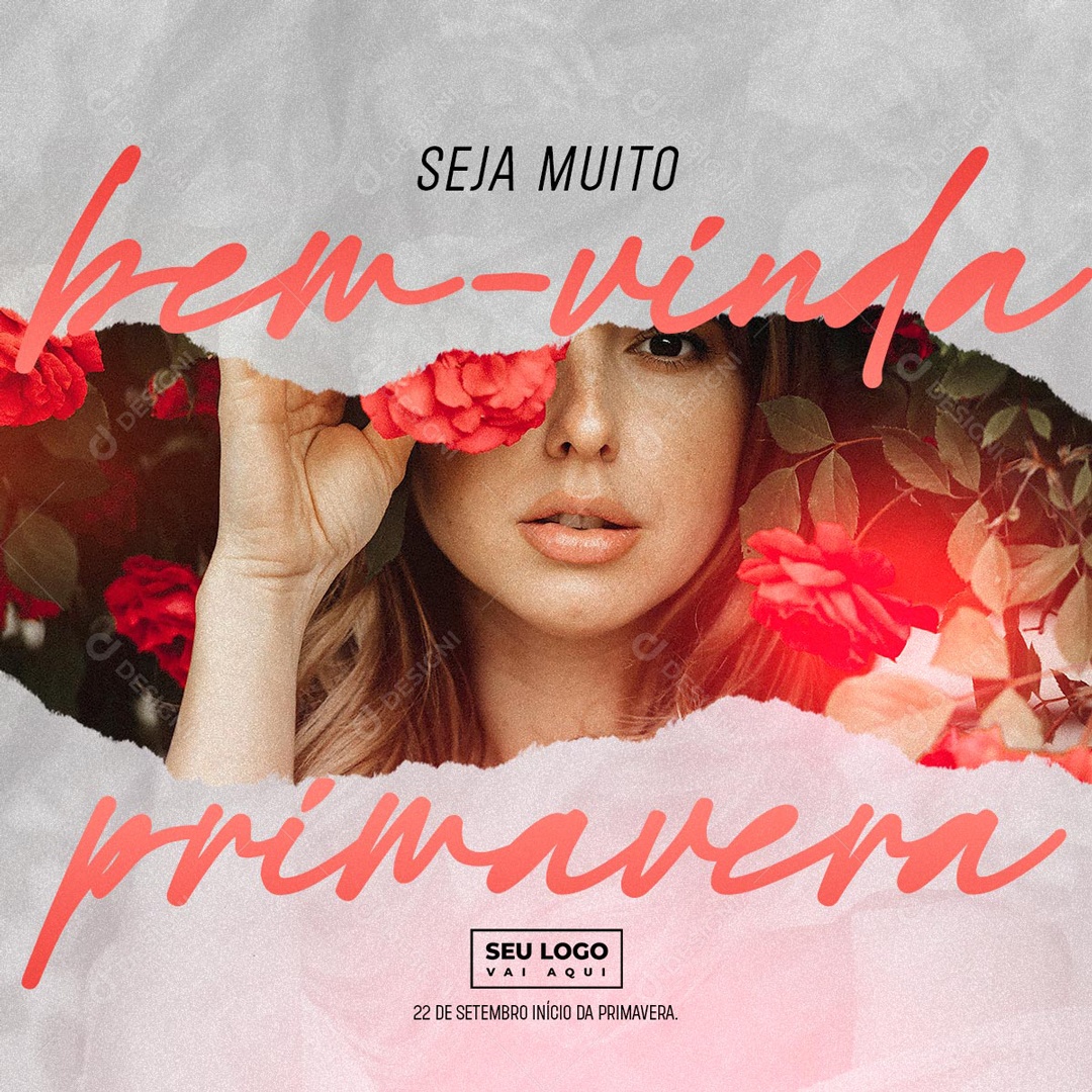 Bem Vinda Primavera Dia 22 De Setembro Social Media PSD Editável