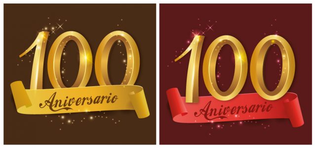 Ilustração Numero de Aniverário 100 Anos Vetor EPS