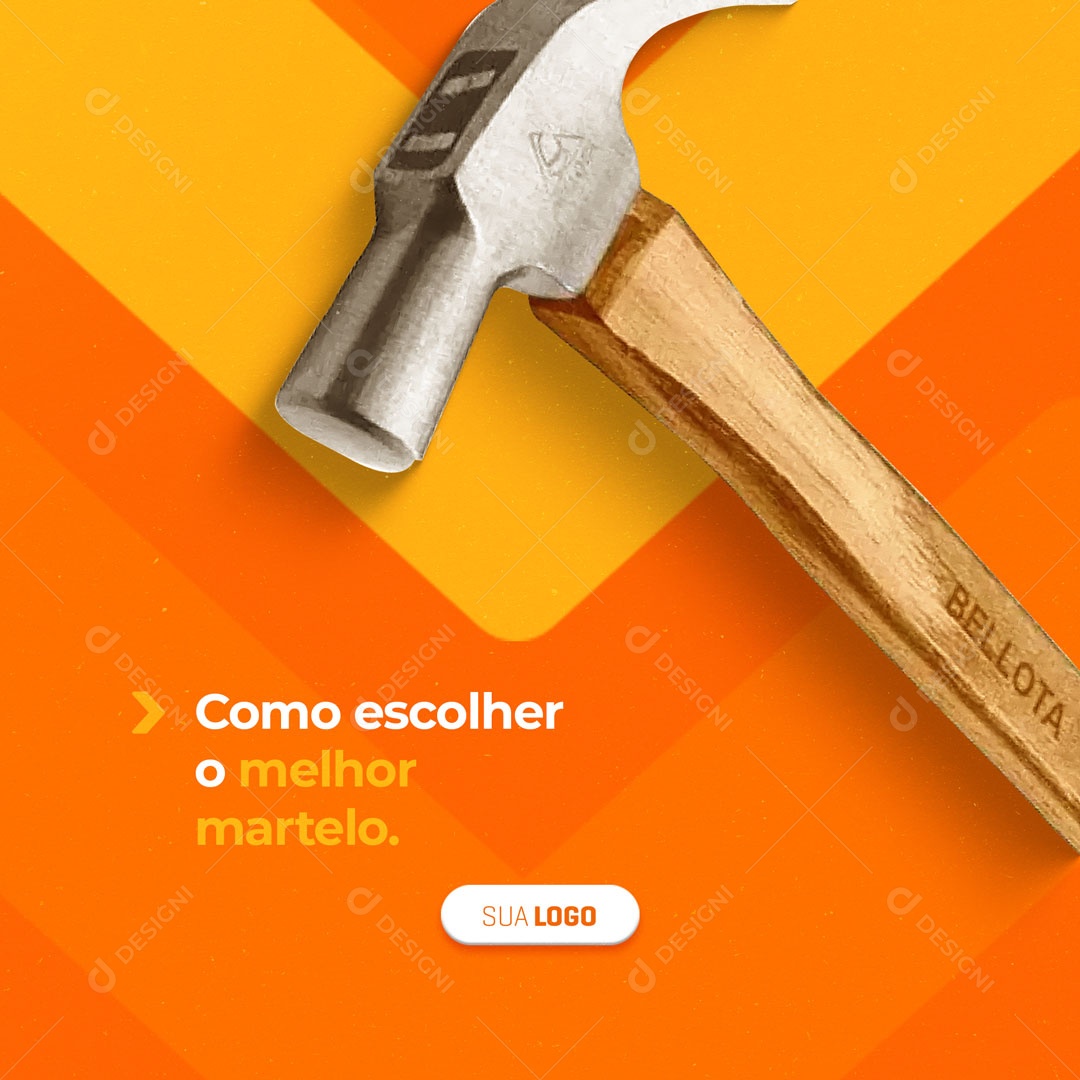 Materiais De Construção Como Escolher o Melhor Martelo Social Media PSD Editável