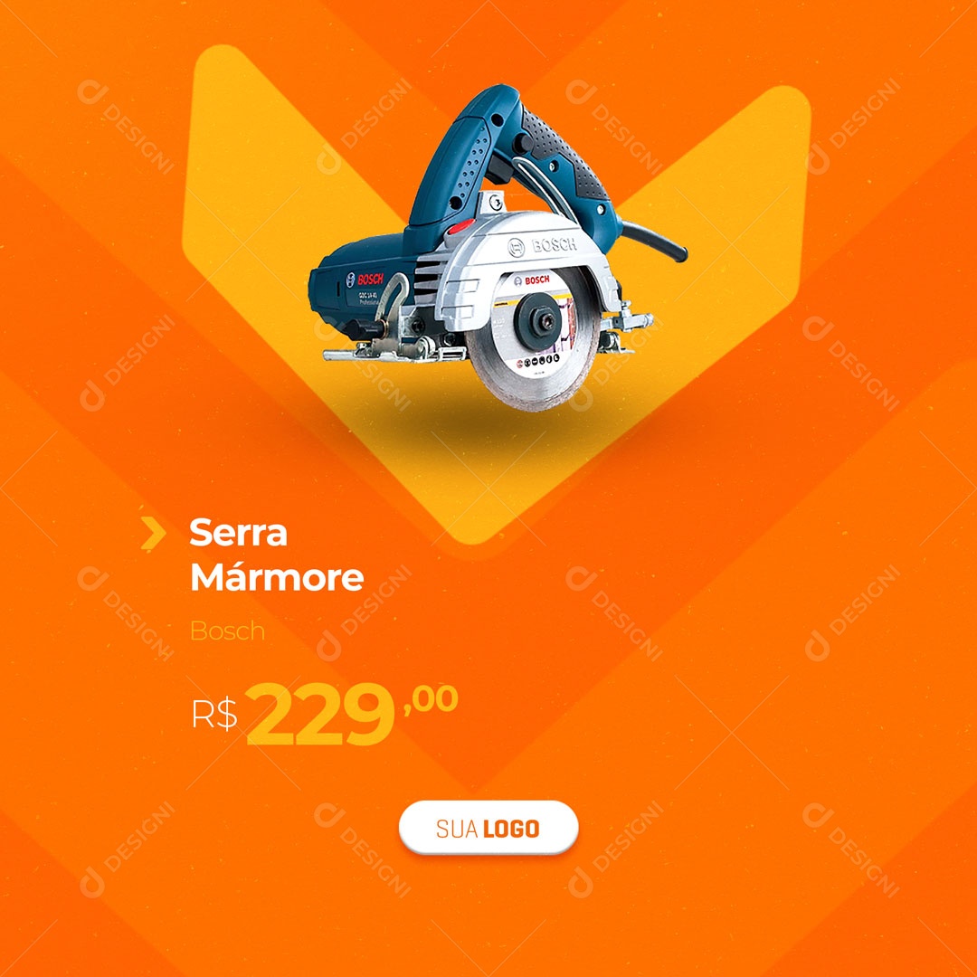 Materiais De Construção Makita Serra Mármore Social Media PSD Editável