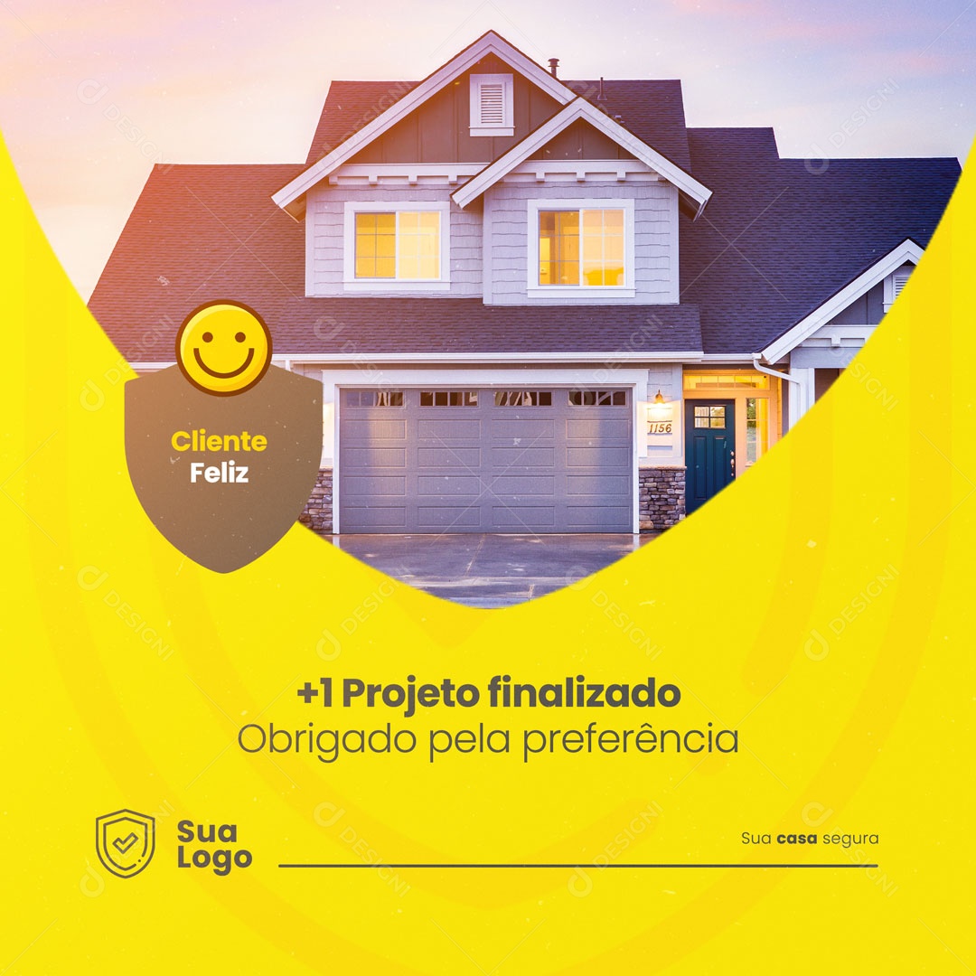 Social Media Segurança Eletrônica Projeto Finalizado PSD Editável