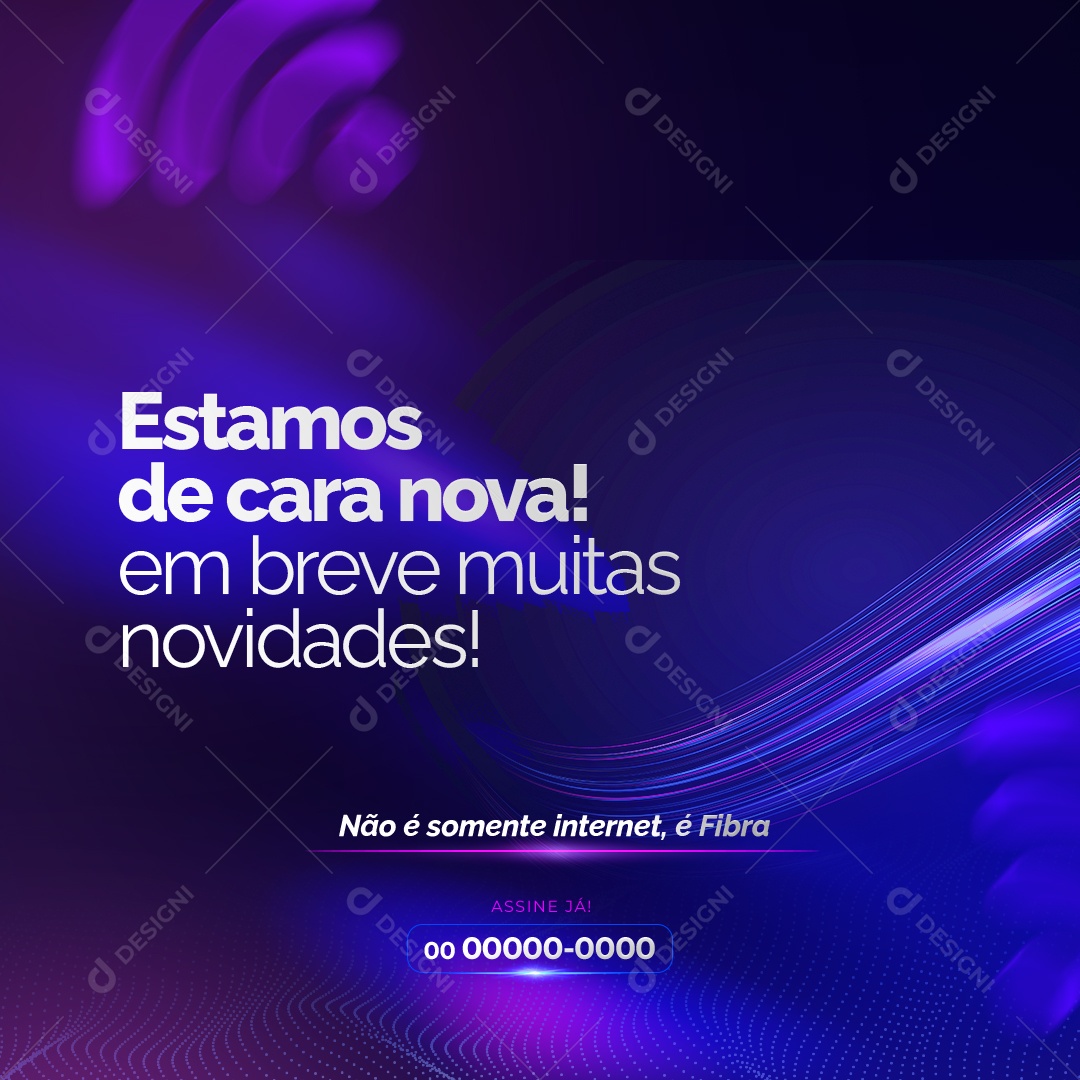 Social Media Provedor de Internet Estamos de Cara Nova PSD Editável