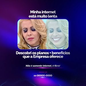 Social Media Provedor de Internet Minha Internet Está Muito Lenta Meme PSD Editável