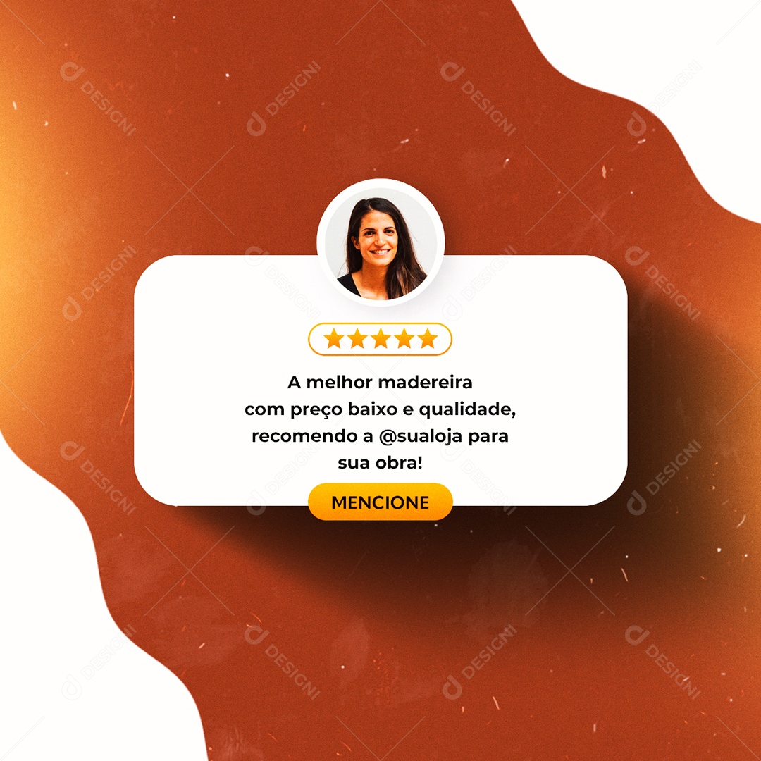 Social Media Marcenaria Feedback A Melhor Madeira Com Preço Baixo PSD Editável