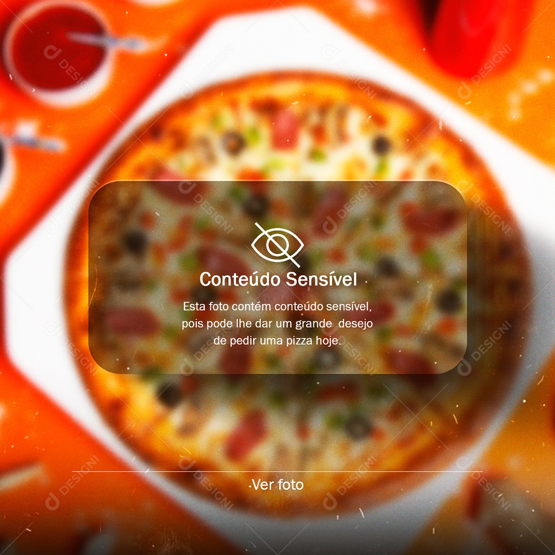 Social Media Pizzarias Conteúdo Sensível PSD Editável
