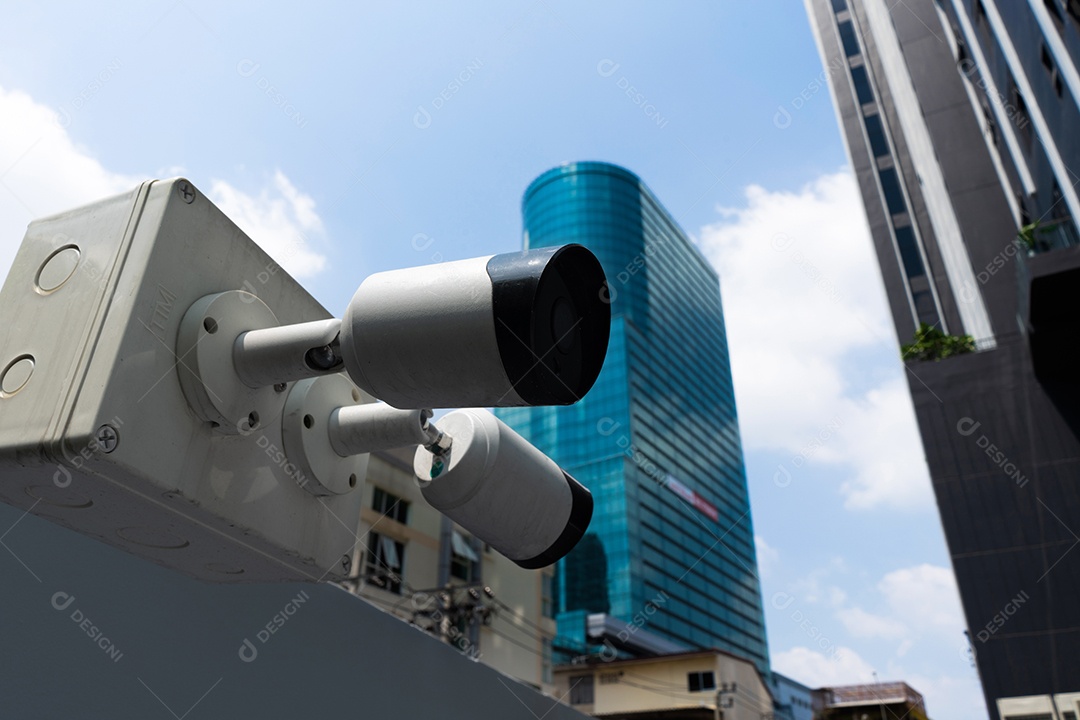 Fundo da câmera CCTV Câmera de observação de CCTV ao ar livre para segurança e proteção