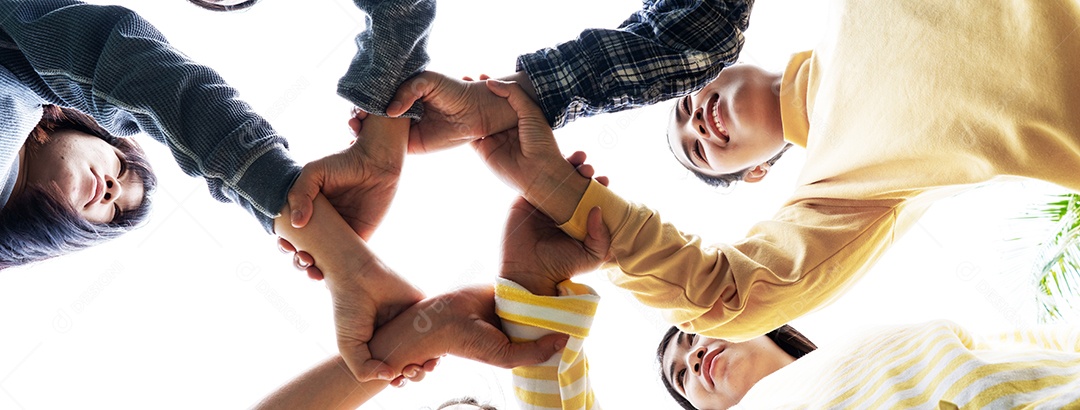 Equipe Mãos Empatia Confiança Parceria de parceiros crescer conectar parceiro de negócios e integração de conexão conceito de inicialização Trabalho em equipe de empatia.