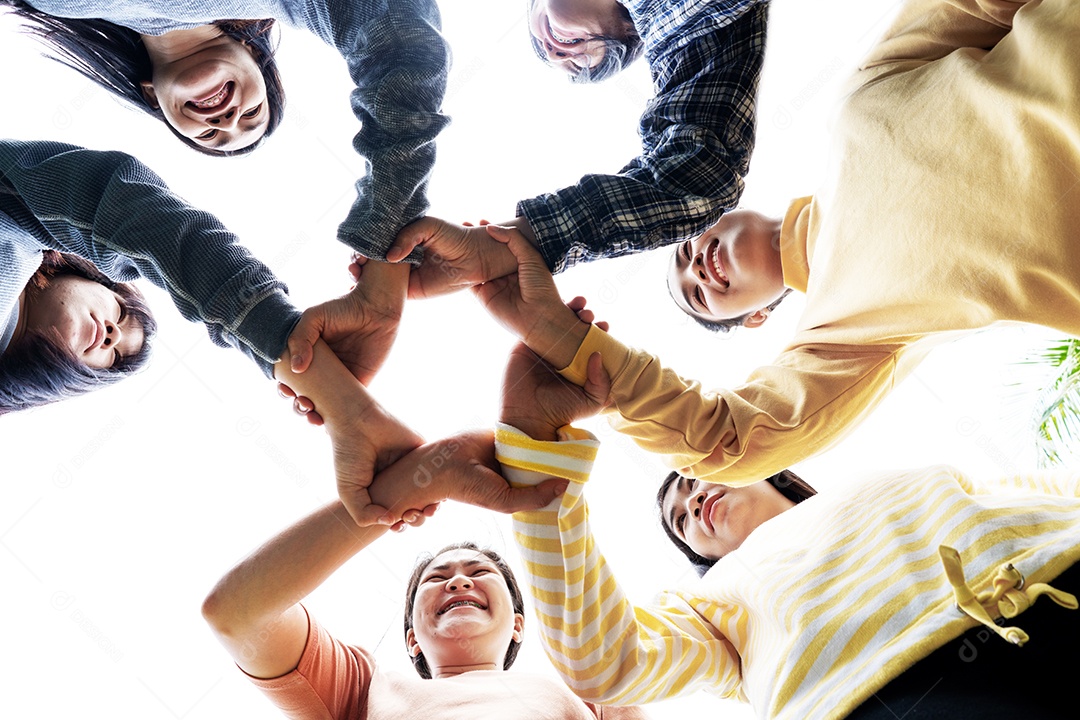 Equipe Mãos Empatia Confiança Parceria de parceiros crescer conectar parceiro de negócios e integração de conexão conceito de inicialização Trabalho em equipe de empatia.