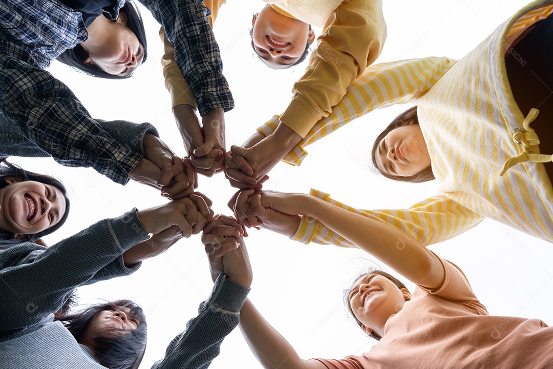 Equipe Mãos Empatia Confiança Parceria de parceiros crescer conectar parceiro de negócios e integração de conexão conceito de inicialização Trabalho em equipe de empatia.