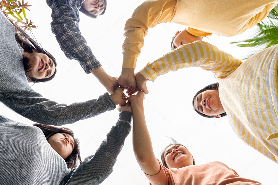 Equipe Mãos Empatia Confiança Parceria de parceiros crescer conectar parceiro de negócios e integração de conexão conceito de inicialização Trabalho em equipe de empatia.