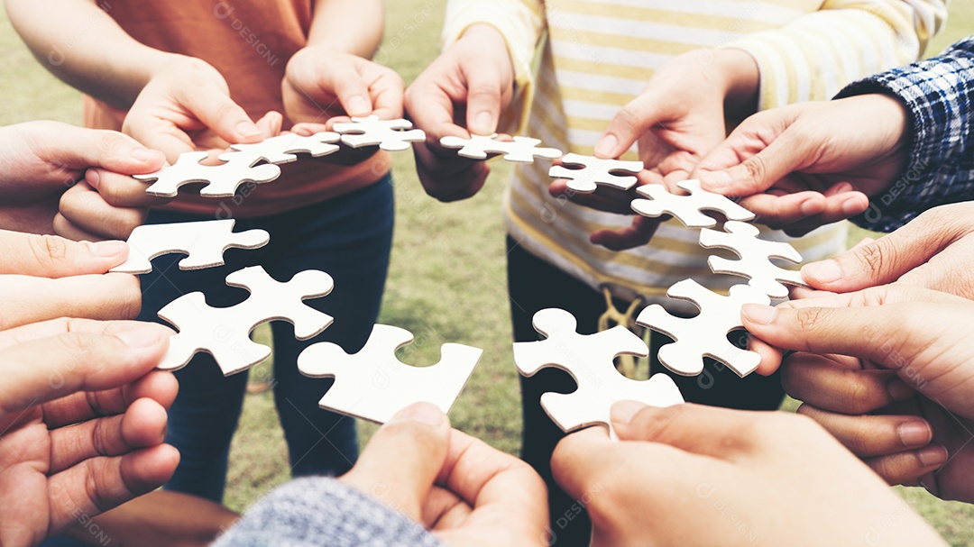 Equipe Mãos Empatia Confiança Parceria de parceiros crescer conectar parceiro de negócios e integração de conexão conceito de inicialização Trabalho em equipe de empatia.