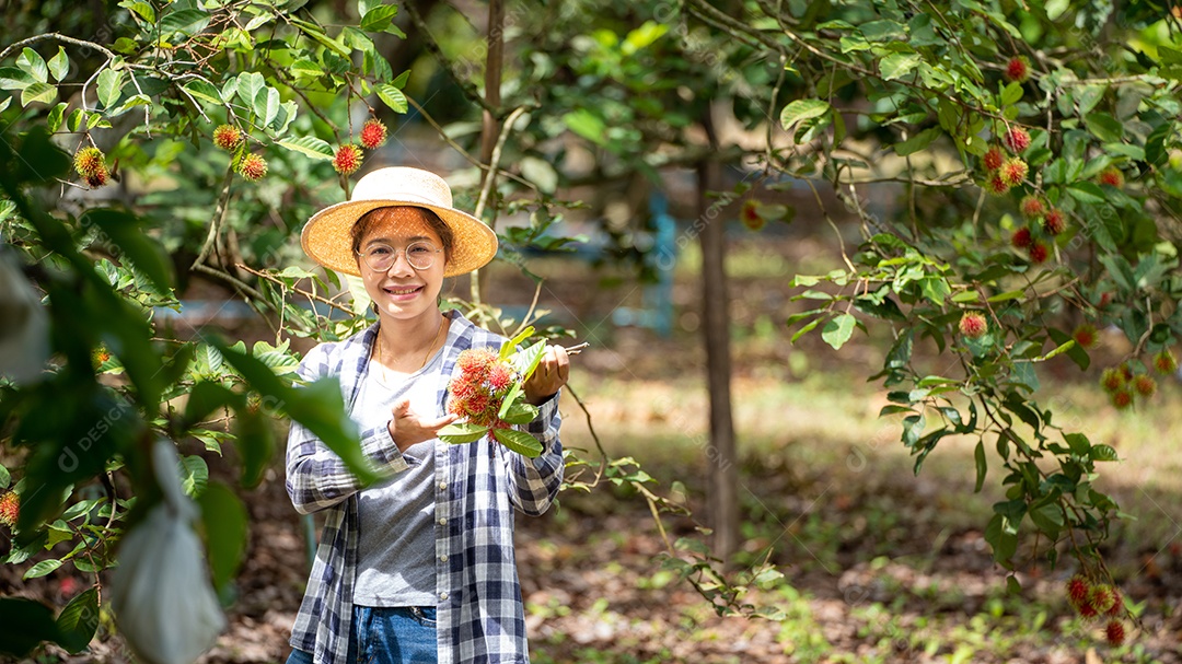 Agricultora mulher asiática, trabalho de agricultora.