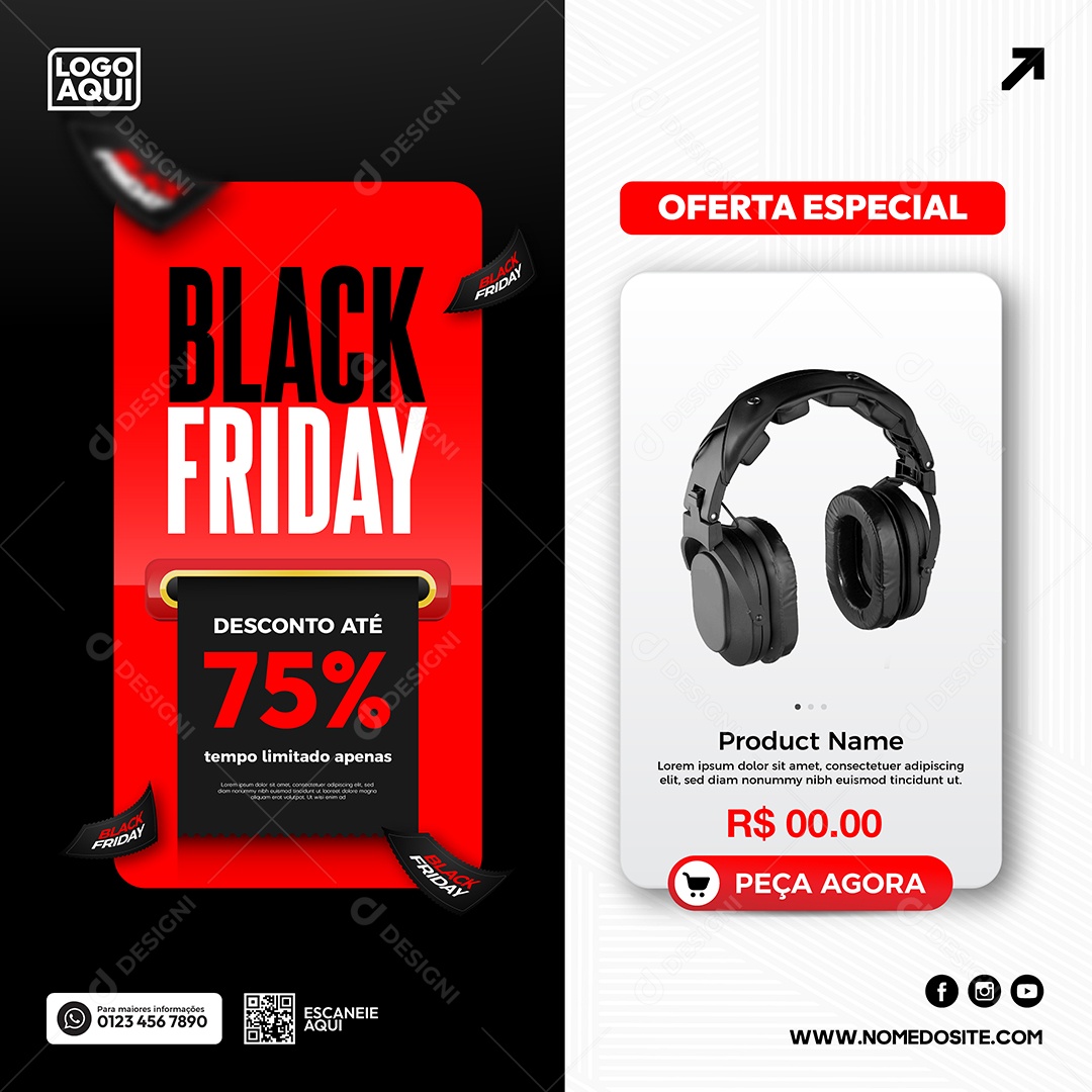 Black Friday Oferta Especial Fone Até 75% Desconto Lojas Eletrônicos EPS