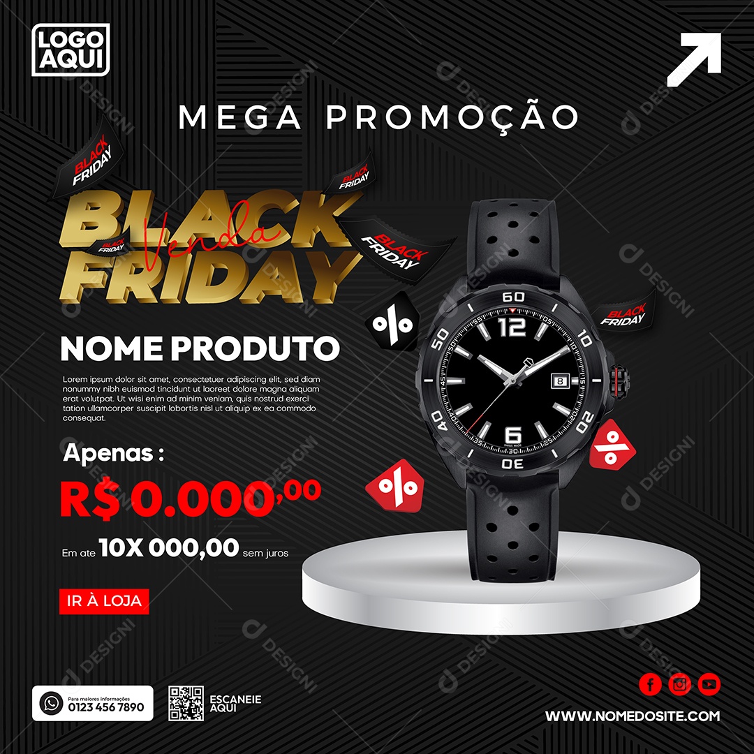 Mega Promoção Black Friday Venda Relógio Lojas EPS
