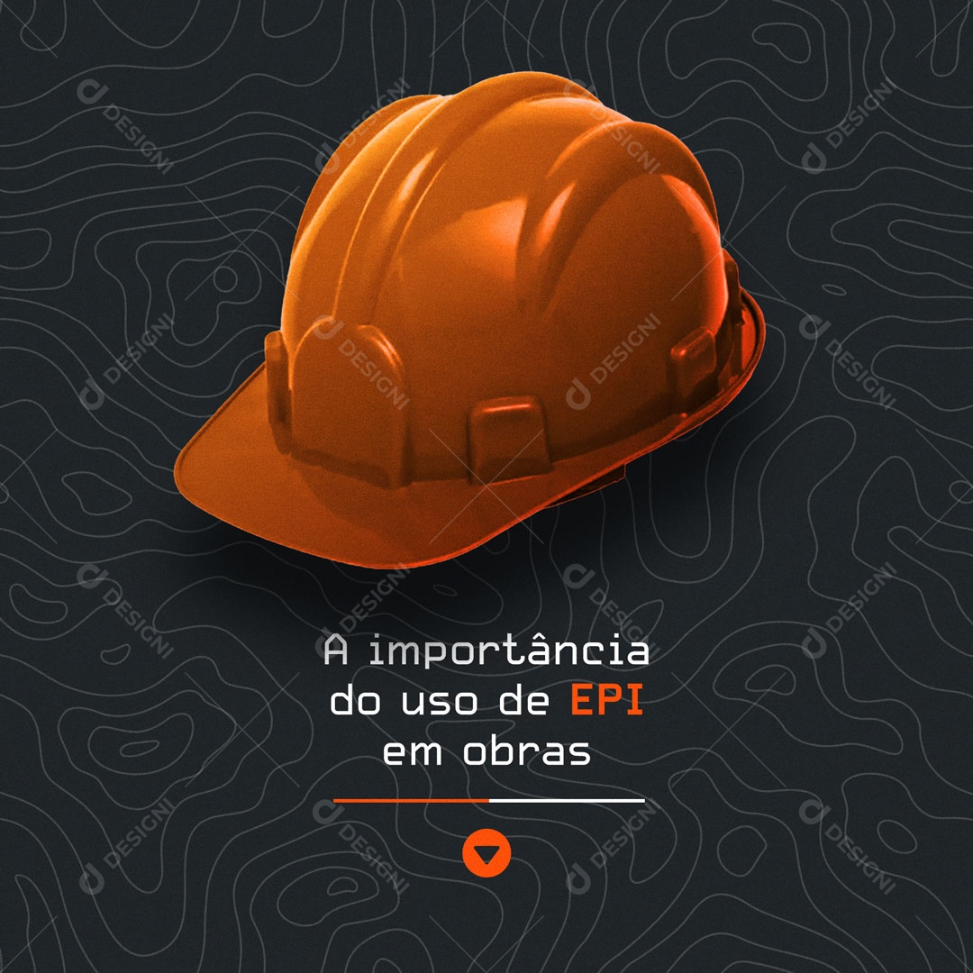 Social Media Construtora A Importância do uso do EPI em Obras PSD Editável