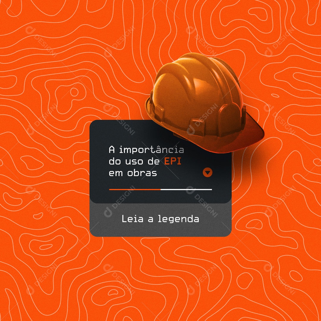 Social Media Construtora A Importância do uso do EPI em Obras PSD Editável