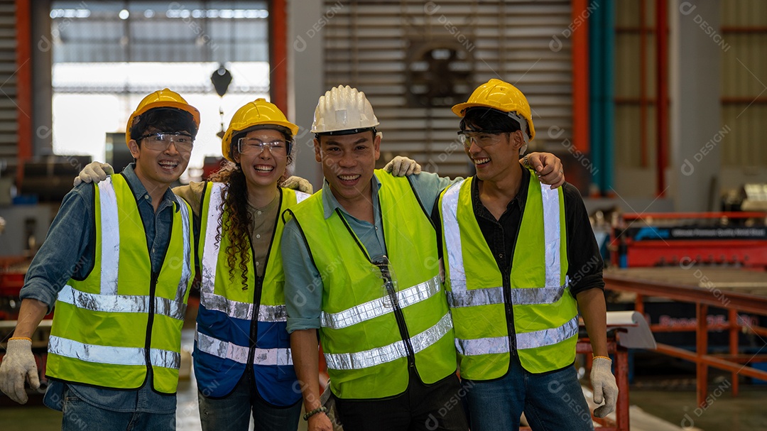 Trabalho em equipe e trabalhador de espírito de equipe agrupam confiança corporativa